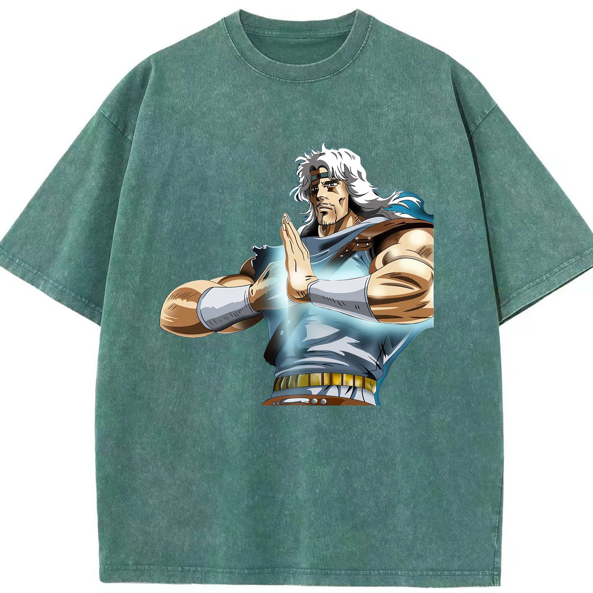 （画像用） 北斗の拳 Fist of the North Star 綿100% ヴィンテージ風 半袖Tシャツ（フロントプリント）